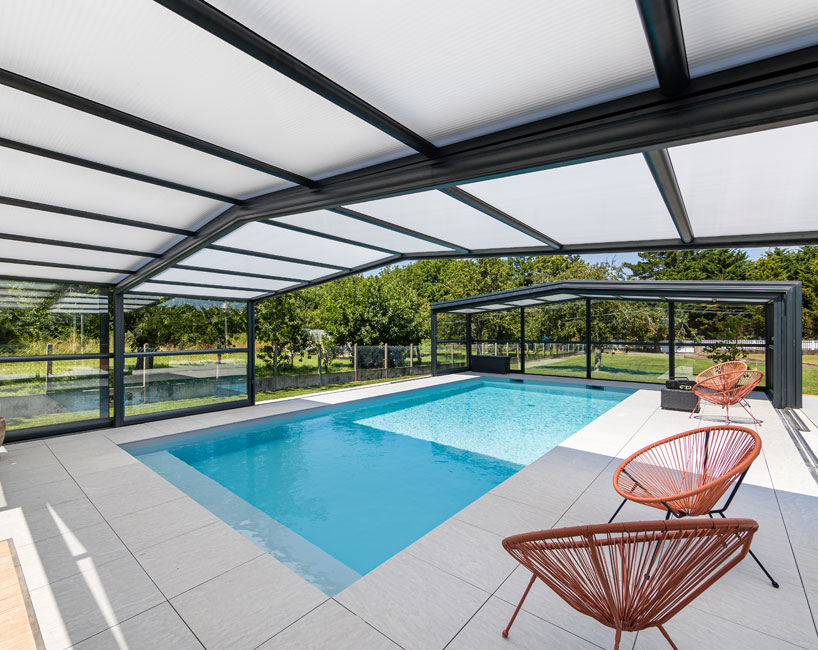 Abri piscine haut Prestige - piscine 5 x 10 m